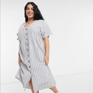 Plus Size ASOS Striped Smock Dress